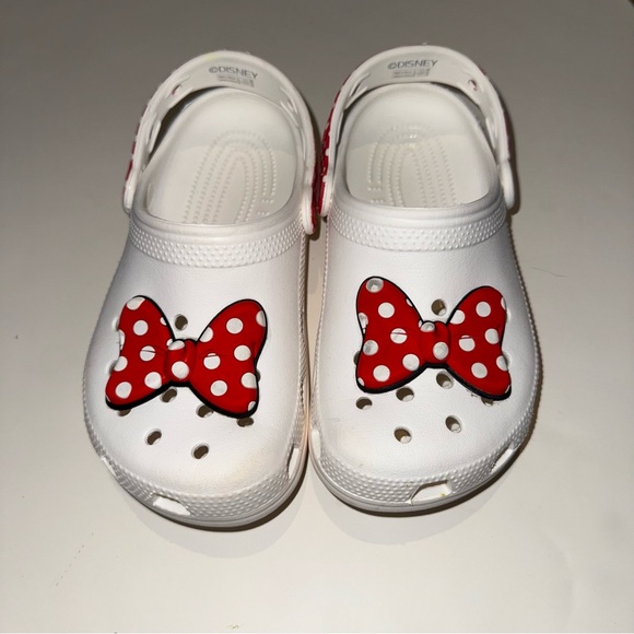 Girl’s Minnie Mouse Crocs Size 2 - Picture 1 of 7